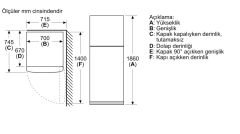 Bosch KDN55NWE0N Çift Kapılı No Frost Buzdolabı