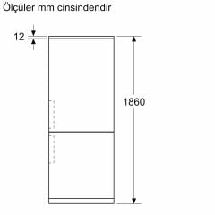 BOSCH Serie 8 Alttan Donduruculu Buzdolabı 186 x 86 cm Beyaz