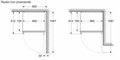 KGP86FIC0N Serie 8 Alttan Donduruculu Buzdolabı 186 x 86 cm Kolay temizlenebilir Inox