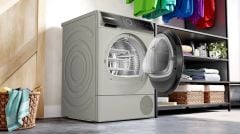 BOSCH  WQB245AXTR Serie 8 Isı Pompalı Kurutma Makinesi 9 kg Gümüş