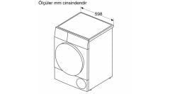 BOSCH  WQB245AXTR Serie 8 Isı Pompalı Kurutma Makinesi 9 kg Gümüş