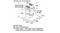 BOSCH DWB67BK60T Serie 4 Duvar Tipi Davlumbaz 60 cm Siyah
