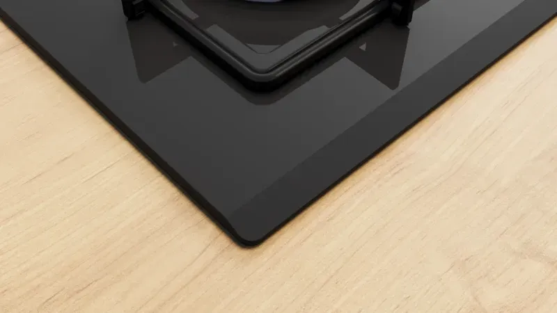 BOSCH POH7C6P30O Serie 4 Gazlı Ocak 67 cm Sert cam, SİYAH