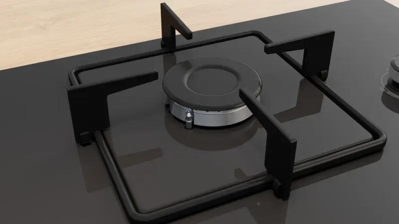 BOSCH POH7C6P31O Serie 4 Gazlı Ocak 67 cm Sert cam, SİYAH