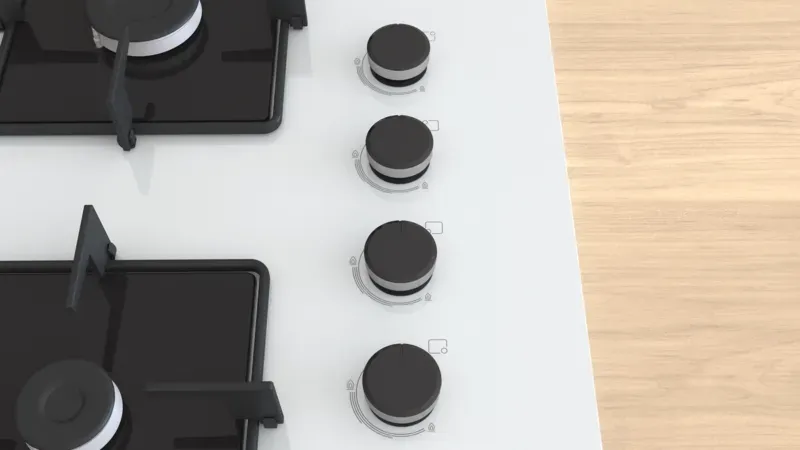 BOSCH POH7C2P31O Serie 4 Gazlı Ocak 67 cm Sert cam, Beyaz