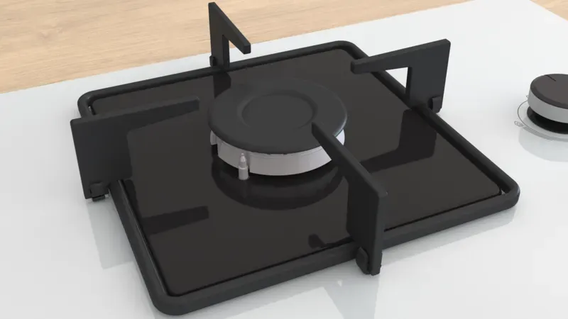 BOSCH POH7C2P31O Serie 4 Gazlı Ocak 67 cm Sert cam, Beyaz