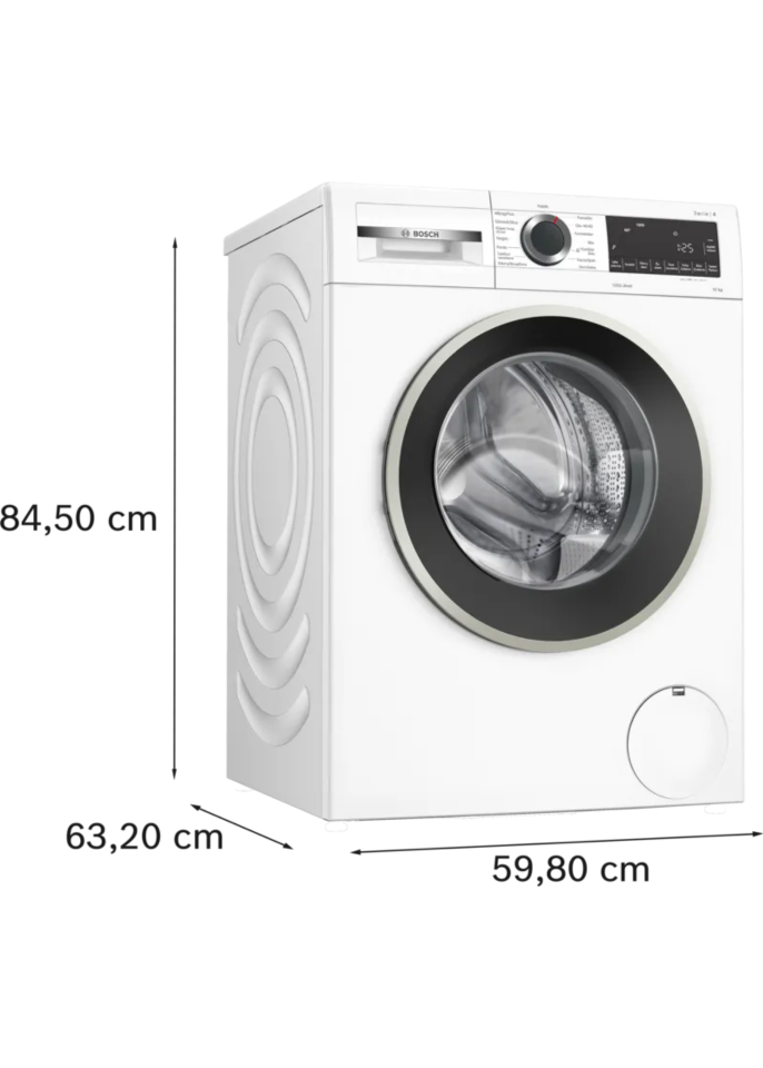 BOSCH Seri 4 Çamaşır Makinesi 10 kg 1200 dev. Beyaz