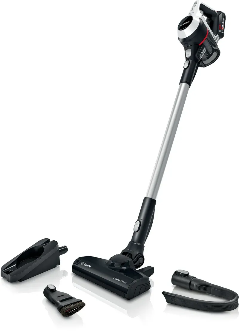 BOSCH BCS61113 Dikey Şarjlı Süpürge Unlimited 6 Beyaz