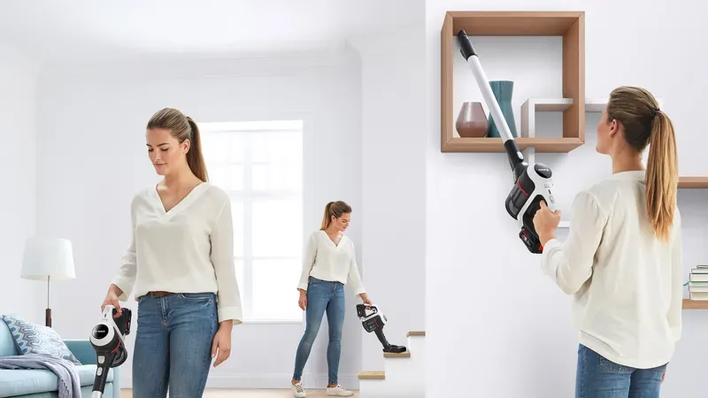 BOSCH BCS61113 Dikey Şarjlı Süpürge Unlimited 6 Beyaz