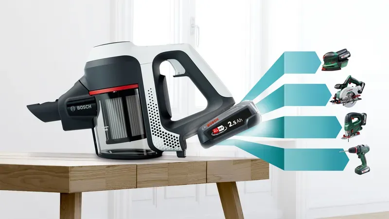 BOSCH BCS61113 Dikey Şarjlı Süpürge Unlimited 6 Beyaz