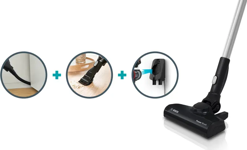 BOSCH BCS61113 Dikey Şarjlı Süpürge Unlimited 6 Beyaz