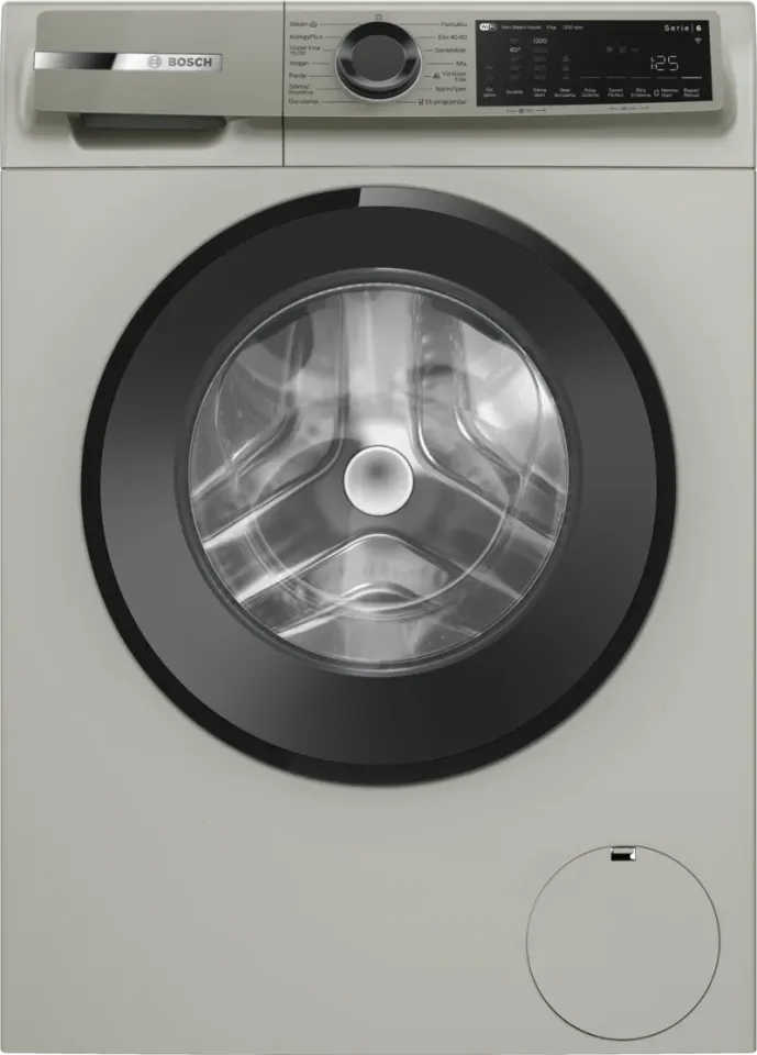 WGK242ZXTR Serie 6 Çamaşır Makinesi 9 kg 1200 dev./dak., Gümüş