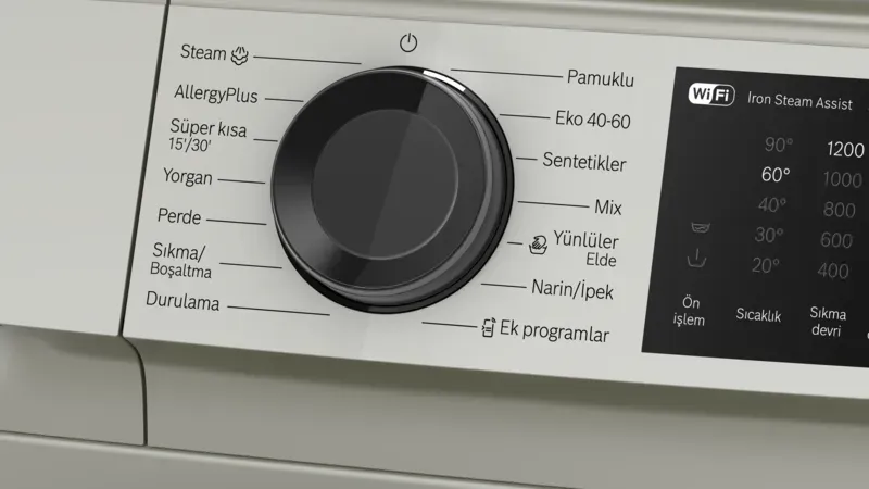 WGK242ZXTR Serie 6 Çamaşır Makinesi 9 kg 1200 dev./dak., Gümüş