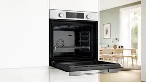 Serie 4 HUA736EV0T Buhar Destekli Ankastre Fırın 60 x 60 cm Beyaz