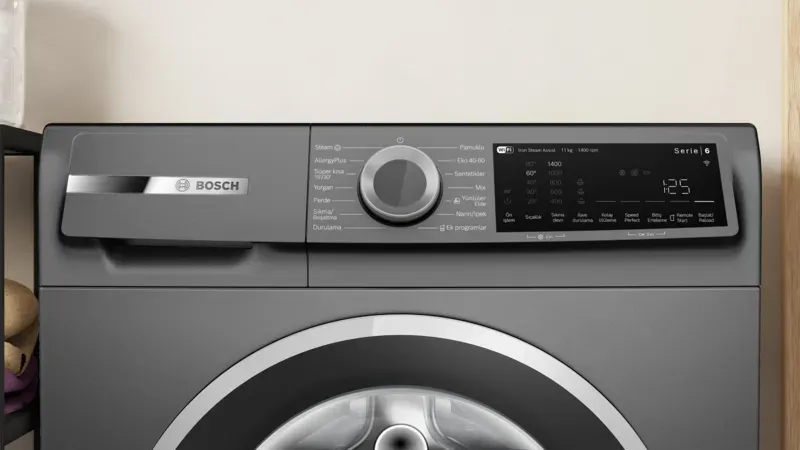 Serie 6  WGK264ZRTR Çamaşır Makinesi 11 kg maks. 1400 dev./dak., Antrasit