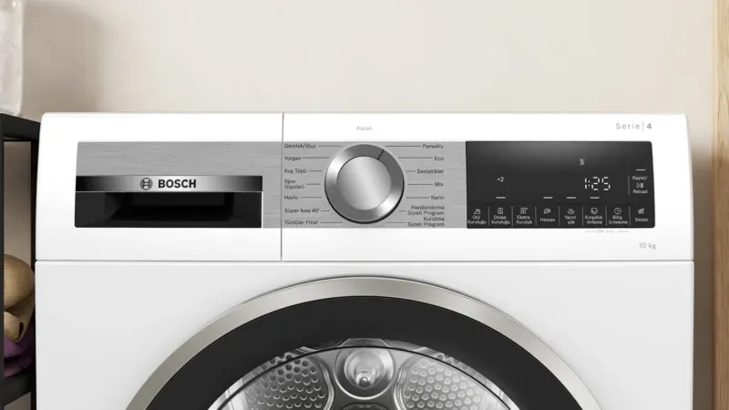 Serie 4 WQG25201TR Isı Pompalı Kurutma Makinesi 10 kg