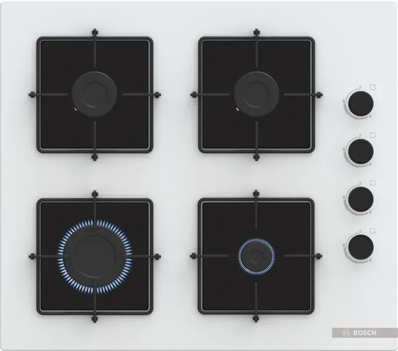 Serie 4 POP6C2P31O Gazlı Ocak 60 cm Sert cam, Beyaz