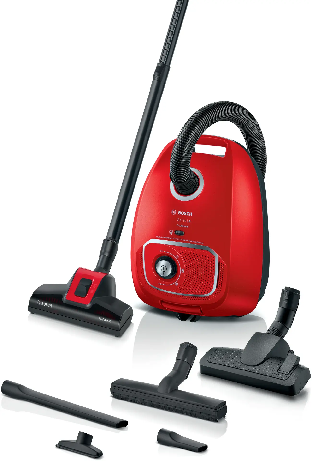 Serie 4 BGL41PET2H Toz torbalı Süpürge ProAnimal Kırmızı