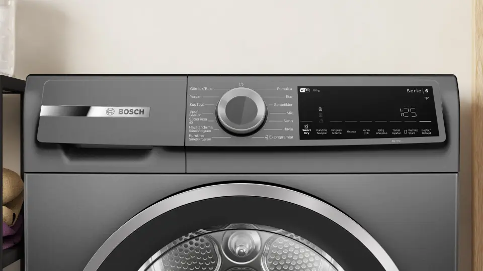 Serie 6 WQJ2520RTR Isı Pompalı Kurutma Makinesi 10 kg Antrasit