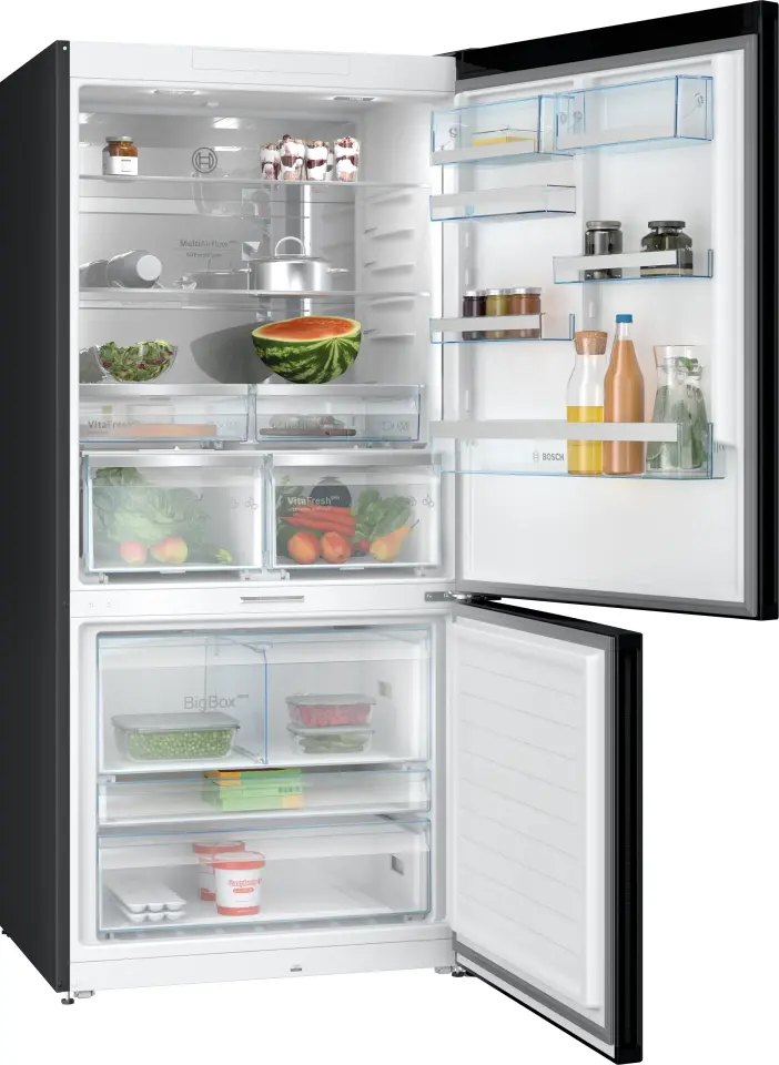 Serie 8 KGP86AXB0N Alttan Donduruculu Buzdolabı 186 x 86 cm Parmak izi bırakmayan siyah inoks
