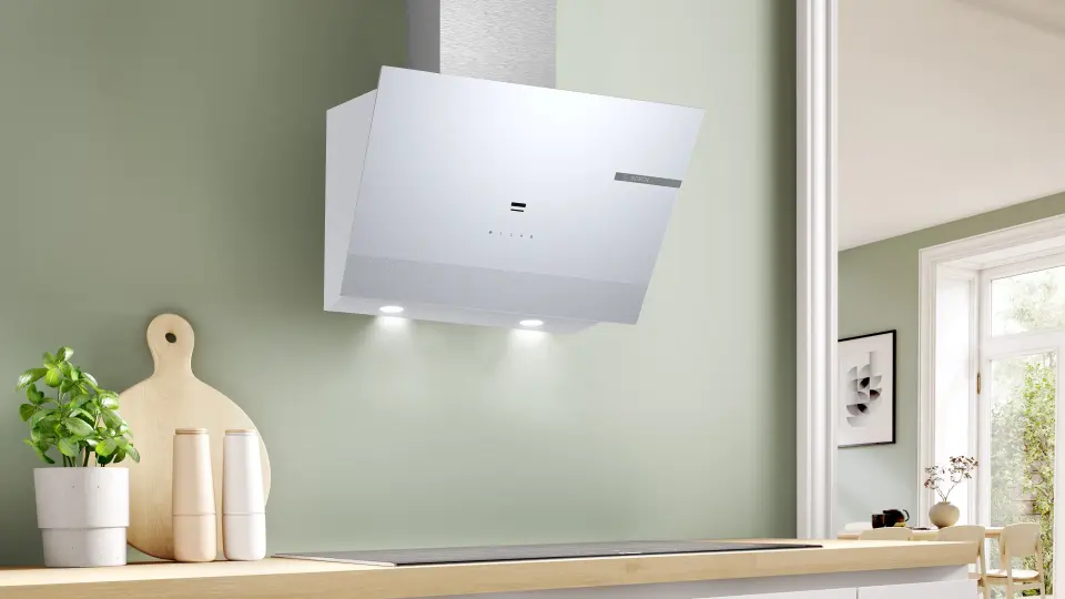 Serie 6 DWK67PJ20T Duvar Tipi Davlumbaz 60 cm Beyaz Cam Yüzey, Beyaz