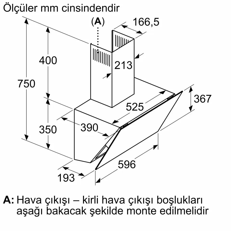 Serie 6 DWK67PJ20T Duvar Tipi Davlumbaz 60 cm Beyaz Cam Yüzey, Beyaz